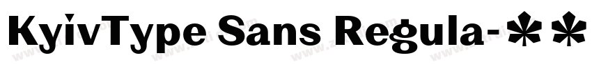KyivType Sans Regula字体转换
